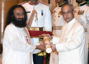 Sri Sri Ravi Shankar get Padma Vibhushan Award From Hon. President Pranav Mukherjee